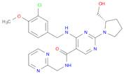 (S)-2-(2-Hydroxymethyl-1-pyrrolidinyl)-4-(3-chloro-4-methoxybenzylamino)-5-[(2-pyrimidinylmethyl)carbamoyl]pyrimidine