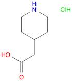 4-Piperidineacetic acid, hydrochloride