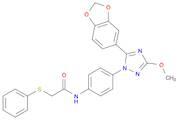 N-[4-[5-(1,3-Benzodioxol-5-yl)-3-methoxy-1H-1,2,4-triazol-1-yl]phenyl]-2-(phenylthio)acetamide