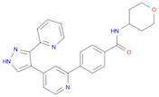 4-(4-(3-(Pyridin-2-yl)-1H-pyrazol-4-yl)pyridin-2-yl)-N-(tetrahydro-2H-pyran-4-yl)benzamide