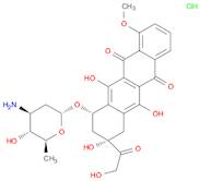 5,12-Naphthacenedione, 10-[(3-amino-2,3,6-trideoxy-α-L-arabino-hexopyranosyl)oxy]-7,8,9,10-tetrahydro-6,8,11-trihydroxy-8-(2-hydroxyacetyl)-1-methoxy-, hydrochloride (1:1), (8S,10S)-