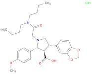 3-Pyrrolidinecarboxylicacid,4-(1,3-benzodioxol-5-yl)-1-[2-(dibutylamino)-2-oxoethyl]-2-(4-methoxyphenyl)-,hydrochloride (1:1), (2R,3R,4S)-