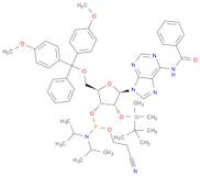 Adenosine, N-benzoyl-5'-O-[bis(4-methoxyphenyl)phenylmethyl]-2'-O-[(1,1-dimethylethyl)dimethylsilyl]-, 3'-[2-cyanoethyl N,N-bis(1-methylethyl)phosphoramidite]