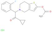 Ethanone, 2-[2-(acetyloxy)-6,7-dihydrothieno[3,2-c]pyridin-5(4H)-yl]-1-cyclopropyl-2-(2-fluorophenyl)-, hydrochloride (1:1)