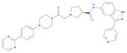 (3R)-1-[2-Oxo-2-[4-[4-(2-pyrimidinyl)phenyl]-1-piperazinyl]ethyl]-N-[3-(4-pyridinyl)-1H-indazol-5-yl]-3-pyrrolidinecarboxamide