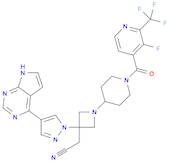 1-[1-[[3-Fluoro-2-(trifluoromethyl)-4-pyridinyl]carbonyl]-4-piperidinyl]-3-[4-(7H-pyrrolo[2,3-d]pyrimidin-4-yl)-1H-pyrazol-1-yl]-3-azetidineacetonitrile