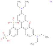 Hydrogen 3,6-bis(diethylamino)-9-(2,4-disulphonatophenyl)xanthylium sodium salt
