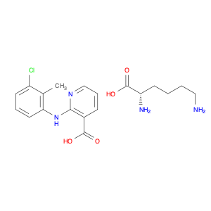 L-Lysine, 2-[(3-chloro-2-methylphenyl)amino]-3-pyridinecarboxylate (1:1)