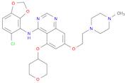 N-(5-Chloro-1,3-benzodioxol-4-yl)-7-[2-(4-methyl-1-piperazinyl)ethoxy]-5-[(tetrahydro-2H-pyran-4-yl)oxy]-4-quinazolinamine