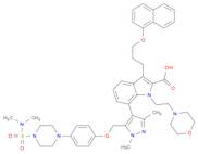 7-[5-[[4-[4-[(Dimethylamino)sulfonyl]-1-piperazinyl]phenoxy]methyl]-1,3-dimethyl-1H-pyrazol-4-yl]-1-[2-(4-morpholinyl)ethyl]-3-[3-(1-naphthalenyloxy)propyl]-1H-indole-2-carboxylic acid