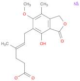 4-Hexenoic acid, 6-(1,3-dihydro-4-hydroxy-6-methoxy-7-methyl-3-oxo-5-isobenzofuranyl)-4-methyl-, sodium salt(1:1) , (4E)-