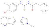 N-[[[3-Fluoro-4-[[2-(1-methyl-1H-imidazol-4-yl)thieno[3,2-b]pyridin-7-yl]oxy]phenyl]amino]thioxomethyl]benzeneacetamide