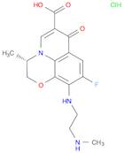 7H-Pyrido[1,2,3-de]-1,4-benzoxazine-6-carboxylic acid, 9-fluoro-2,3-dihydro-3-methyl-10-[[2-(methylamino)ethyl]amino]-7-oxo-, hydrochloride (1:1), (3S)-