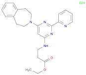 Ethyl N-[2-(2-pyridinyl)-6-(1,2,4,5-tetrahydro-3H-3-benzazepin-3-yl)-4-pyrimidinyl]-β-alaninate hydrochloride
