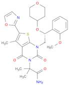 1,4-Dihydro-1-[(2R)-2-(2-methoxyphenyl)-2-[(tetrahydro-2H-pyran-4-yl)oxy]ethyl]-α,α,5-trimethyl-6-(2-oxazolyl)-2,4-dioxothieno[2,3-d]pyrimidine-3(2H)-acetamide
