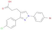 1-(4-Bromophenyl)-3-(4-chlorophenyl)pyrazole-4-propionic acid