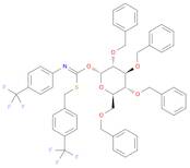 S-4-(Trifluoromethyl)benzyl O-((2R,3R,4S,5R,6R)-3,4,5-tris(benzyloxy)-6-((benzyloxy)methyl)tetrahydro-2H-pyran-2-yl) (4-(trifluoromethyl)phenyl)carbonimidothioate