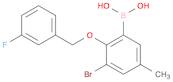 (3-Bromo-2-((3-fluorobenzyl)oxy)-5-methylphenyl)boronic acid