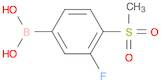 3-FLUORO-4-(METHYLSULFONYL)PHENYLBORONIC ACID
