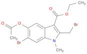 ETHYL5-ACETOXY-6-BROMO-2-(BROMOMETHYL)-1-METHYLINDOLE-3-.