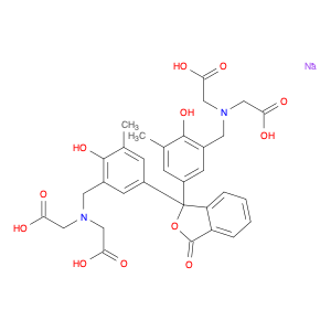 Sodium 2,2',2'',2'''-((((3-oxo-1,3-dihydroisobenzofuran-1,1-diyl)bis(2-hydroxy-3-methyl-5,1-phenylene))bis(methylene))bis(azanetriyl))tetraacetate