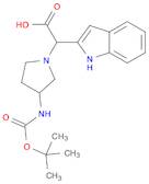 2-(3-((tert-Butoxycarbonyl)amino)pyrrolidin-1-yl)-2-(1H-indol-2-yl)acetic acid