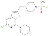 4-(2-Chloro-6-((4-(methylsulfonyl)piperazin-1-yl)methyl)thieno[3,2-d]pyrimidin-4-yl)morpholine