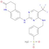 3,4-DIHYDRO-6-[[4-[[[3-(METHYLSULFONYL)PHENYL]METHYL]AMINO]-5-(TRIFLUOROMETHYL)-PYRIMIDIN-2-YL]AMINO]-2(1H)-QUINOLINONE