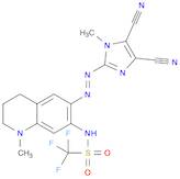 N-(6-((4,5-Dicyano-1-methyl-1H-imidazol-2-yl)diazenyl)-1-methyl-1,2,3,4-tetrahydroquinolin-7-yl)-1,1,1-trifluoromethanesulfonamide