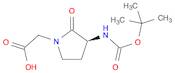 (S)-2-(3-((tert-Butoxycarbonyl)amino)-2-oxopyrrolidin-1-yl)acetic acid