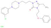 2-[3-[4-(3-chlorophenyl)-1-piperazinyl]propyl]-5-ethyl-2,4-dihydro-4-(2-phenoxyethyl)-3h-1,2,4-triazol-3-one hydrochloride