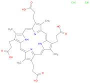 21H,23H-Porphine-2,7,12,17-tetrapropanoicacid, 3,8,13,18-tetramethyl-, hydrochloride (1:2)