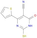 5-Pyrimidinecarbonitrile,1,2,3,4-tetrahydro-4-oxo-6-(2-thienyl)-2-thioxo-