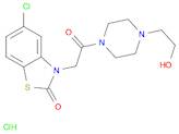 4-[(5-chloro-2-oxo-2H-benzothiazol-3-yl)acetyl]piperazine-1-ethanol monohydrochloride
