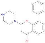 4H-1-Benzopyran-4-one,8-phenyl-2-(1-piperazinyl)-