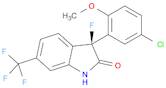2H-Indol-2-one,3-(5-chloro-2-methoxyphenyl)-3-fluoro-1,3-dihydro-6-(trifluoromethyl)-, (3S)-