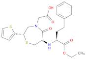 2-((2S,6R)-6-(((S)-1-Ethoxy-1-oxo-4-phenylbutan-2-yl)amino)-5-oxo-2-(thiophen-2-yl)-1,4-thiazepan-4-yl)acetic acid