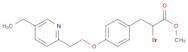 Methyl 2-bromo-3-(4-(2-(5-ethylpyridin-2-yl)ethoxy)phenyl)propanoate