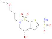 (4S)-4-Hydroxy-2-(3-methoxypropyl)-1,1-dioxo-3,4-dihydrothieno[3,2-e]thiazine-6-sulfonamide