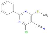 5-Pyrimidinecarbonitrile,4-chloro-6-(methylthio)-2-phenyl-