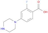 2-Fluoro-4-piperazinobenzoic Acid