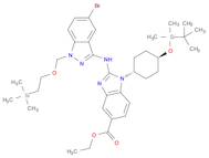 1H-BenziMidazole-5-carboxylic acid, 2-[[5-broMo-1-[[2-(triMethylsilyl)ethoxy]Methyl]-1H-indazol-3-yl]aMino]-1-[trans-4-[[(1,1-diMethylethyl)diMethylsilyl]oxy]cyclohexyl]-, ethyl ester