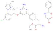 4-[2-Amino-6-[(1R)-1-[4-chloro-2-(3-methyl-1H-pyrazol-1-yl)phenyl]-2,2,2-trifluoroethoxy]-4-pyrimidinyl]-L-phenylalanine ethyl ester N-benzoylglycine salt