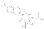 4-[1-[[[2,5-Dimethyl-4-[[4-(trifluoromethyl)phenyl]methyl]-3-thienyl]carbonyl]amino]cyclopropyl]benzoic acid