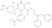3-Pyridinecarboxylic acid,5-(5,5-dimethyl-2-oxido-1,3,2-dioxaphosphorinan-2-yl)-1,4-dihydro-2,6-dimethyl-4-(3-nitrophenyl)-, 2-[phenyl(phenylmethyl)amino]ethyl ester