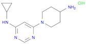 [6-(4-AMino-piperidin-1-yl)-pyriMidin-4-yl]-cyclopropyl-aMine hydrochloride, 98+% C12H19N5, MW