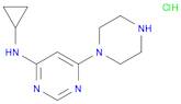 Cyclopropyl-(6-piperazin-1-yl-pyriMidin-4-yl)-aMine hydrochloride, 98+% C11H17N5, MW