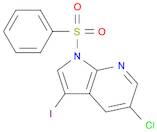 1H-Pyrrolo[2,3-b]pyridine, 5-chloro-3-iodo-1-(phenylsulfonyl)-
