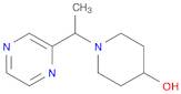 1-(1-(pyrazin-2-yl)ethyl)piperidin-4-ol, 98+% C11H17N3O, MW