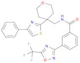 BenzaMide, N-[[tetrahydro-4-(4-phenyl-2-thiazolyl)-2H-pyran-4-yl]Methyl]-3-[5-(trifluoroMethyl)-1,2,4-oxadiazol-3-yl]-